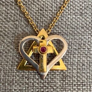 Vintage Interfaith Star Cross Necklace